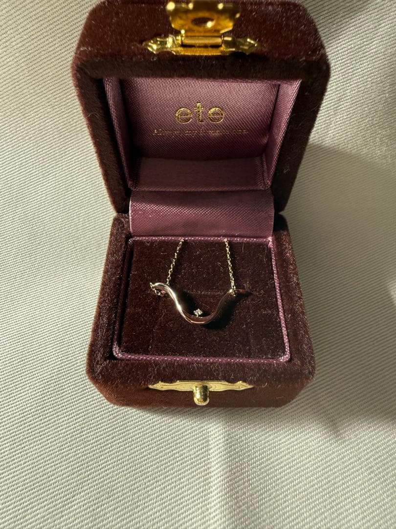 ete ダイヤモンド ネックレス ミストピンク ケース付き