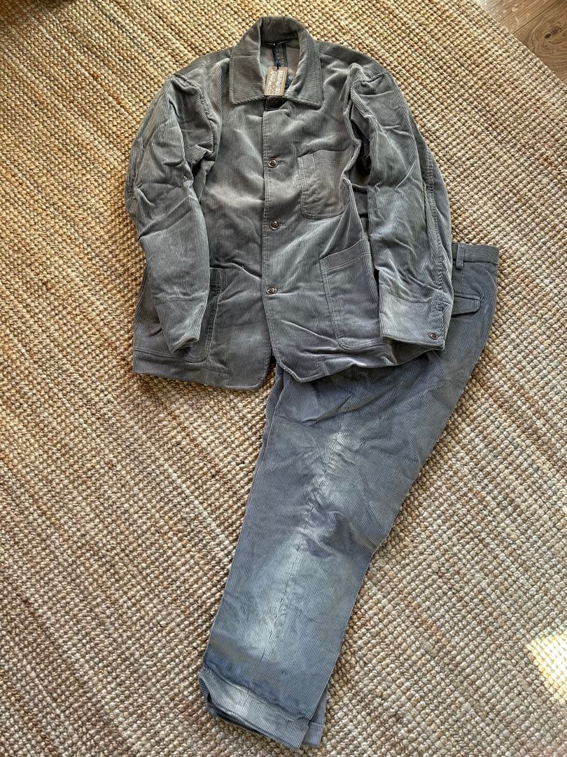 BROWN by 2-TACS コーデュロイ カバーオールジャケット&パンツ