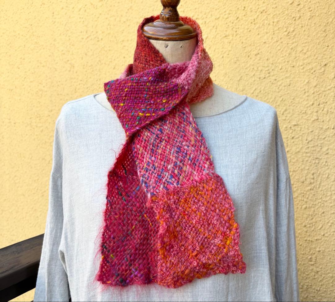 レンコンれん子3点 ★手織りマフラーM5102★M6001★ポーチB-15