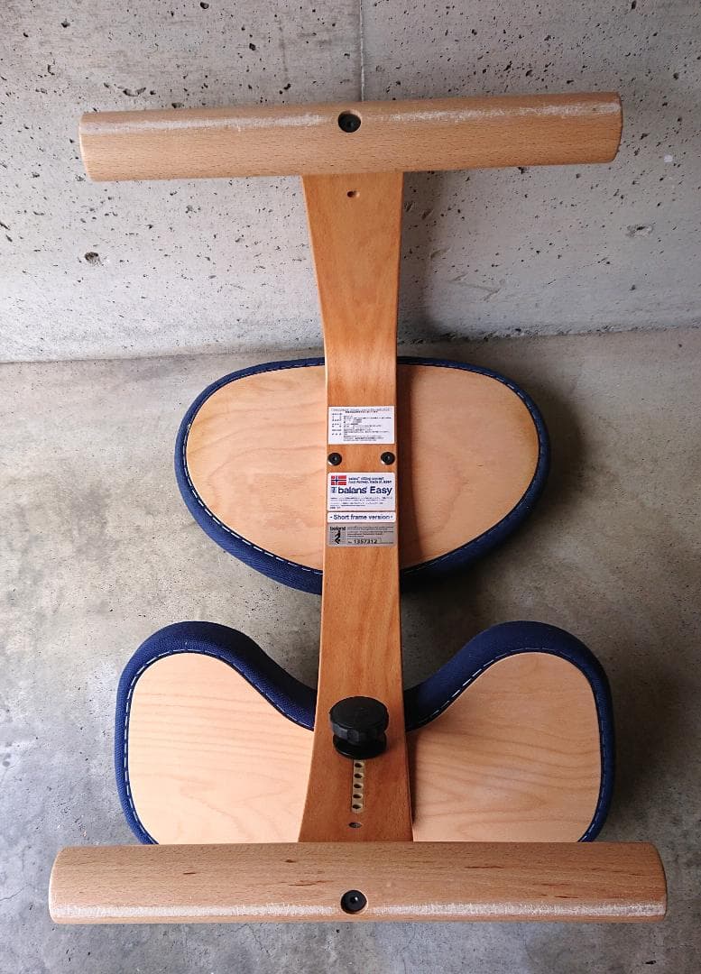 【美品】サカモトハウス バランスチェアイージー　ブルー(ショートフレーム)