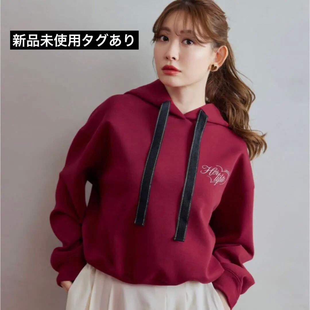 新品未使用herlipto Loved one Hoodie レッド