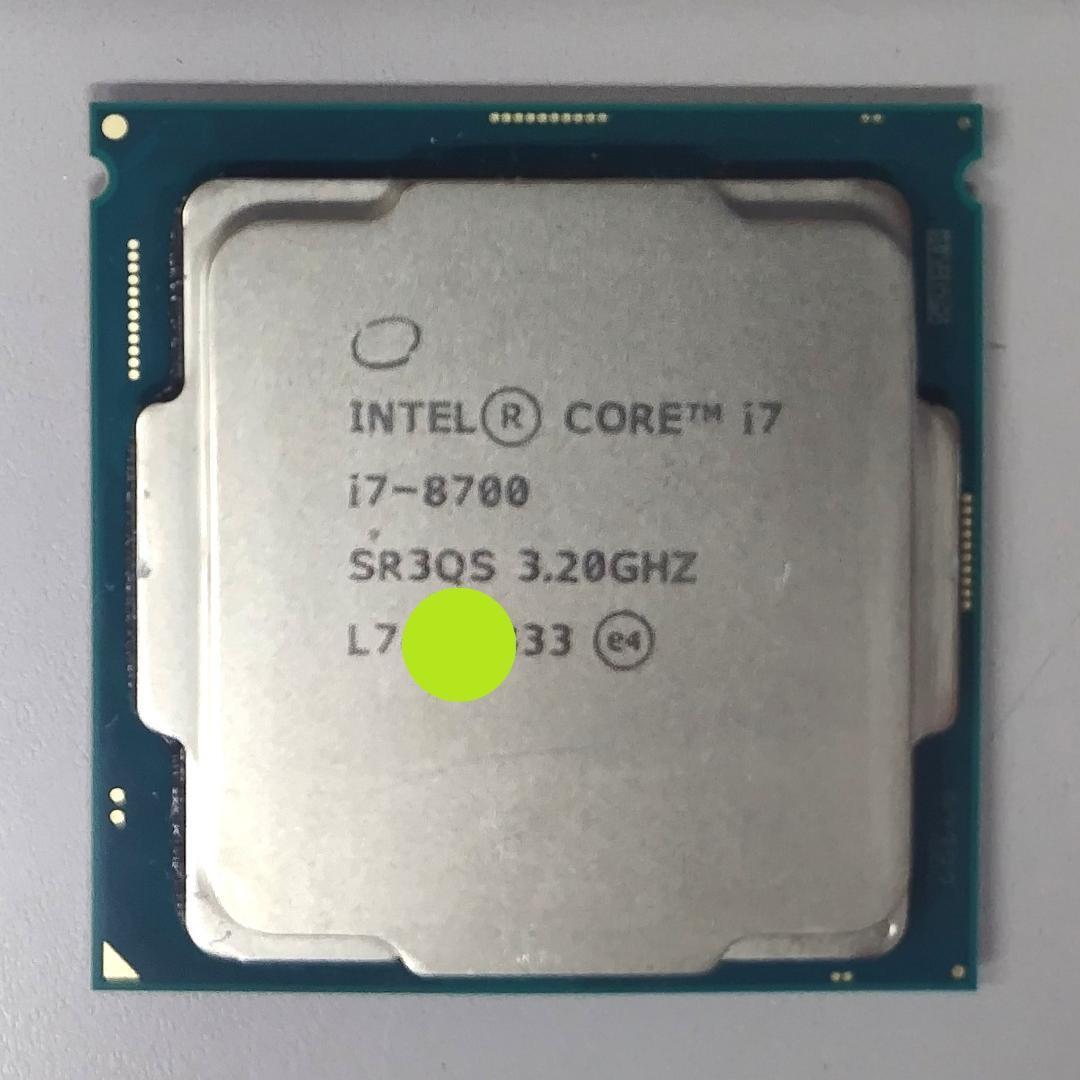 CPU　Intel Core i7-8700　正常動作品 ⑥