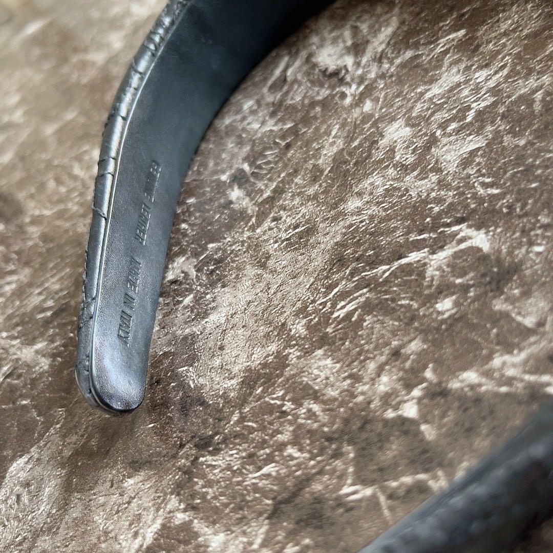 【希少】Ferragamo レザー カチューシャ ゴールド金具付