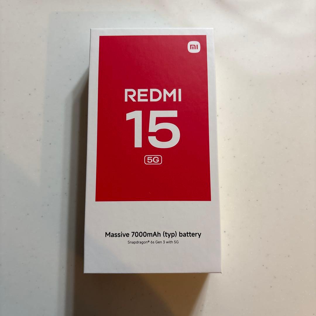 未使用 REDMI 15 5G スマホ リップルグリーン4GB/128GB