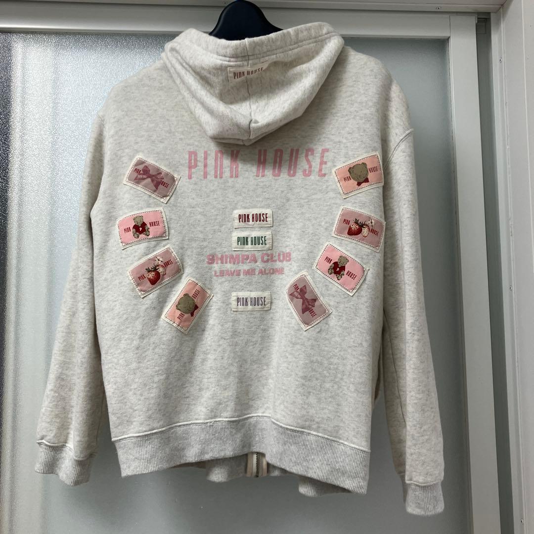 美品‼️PINK HOUSE パッチワーク フード付きパーカー