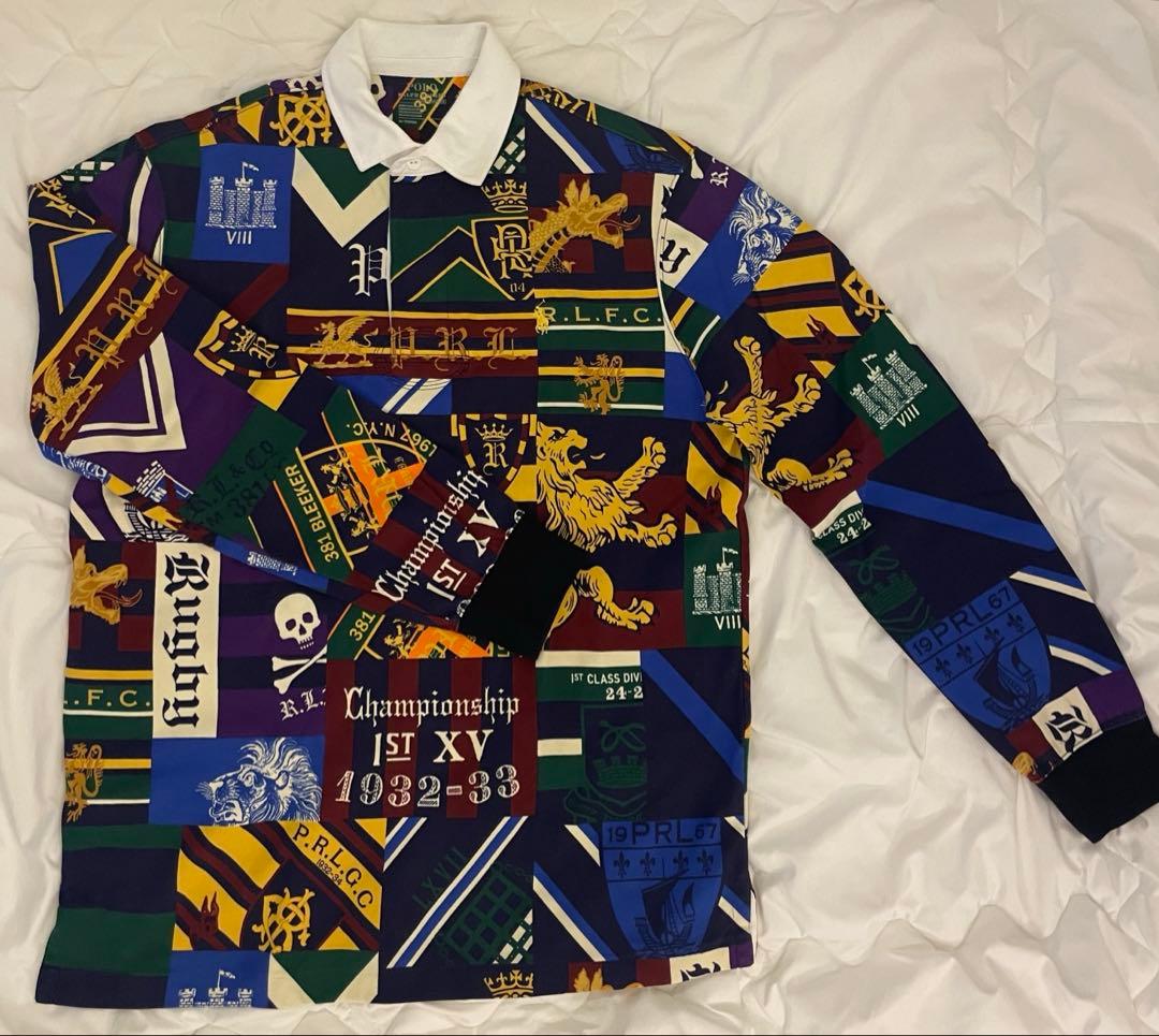 ラグビー 多色柄 ラガーシャツ