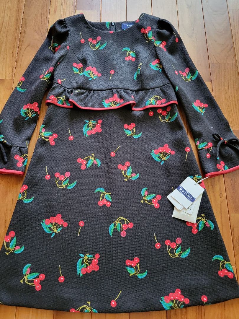 【新品】エムズグレイシー チェリー柄ワンピース 希少36サイズ