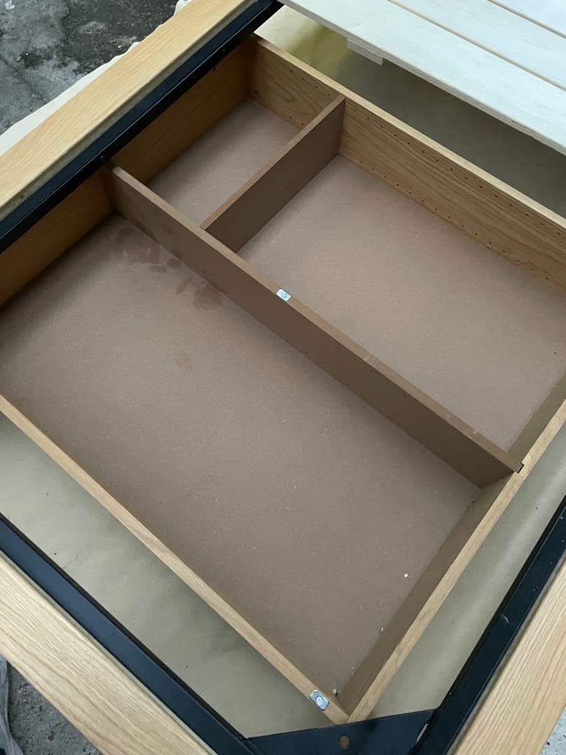 近隣配達可能　無印良品　シングルベッド　オーク材　引き出し付