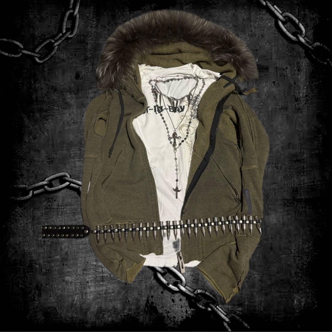 激渋ファージャケット＋タンクトップグランジ　y2k 平成ギャル　お兄系