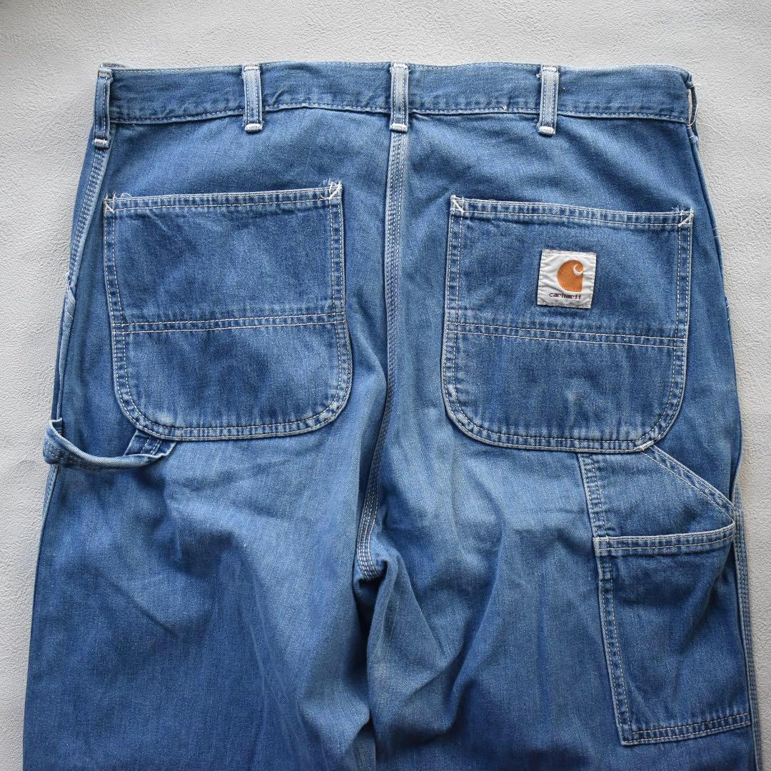 90s Carharttペインターパンツ インディゴ ライトオンス W33デニム