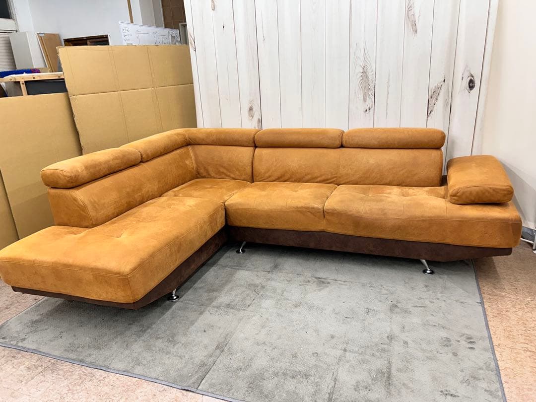 ①左部分　カウチソファ　コーナーソファ　3〜5人掛け