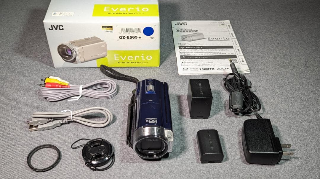 ★JVC GZ E565-A★FHDビデオカメラ★バッテリ2個　SD32GB付き