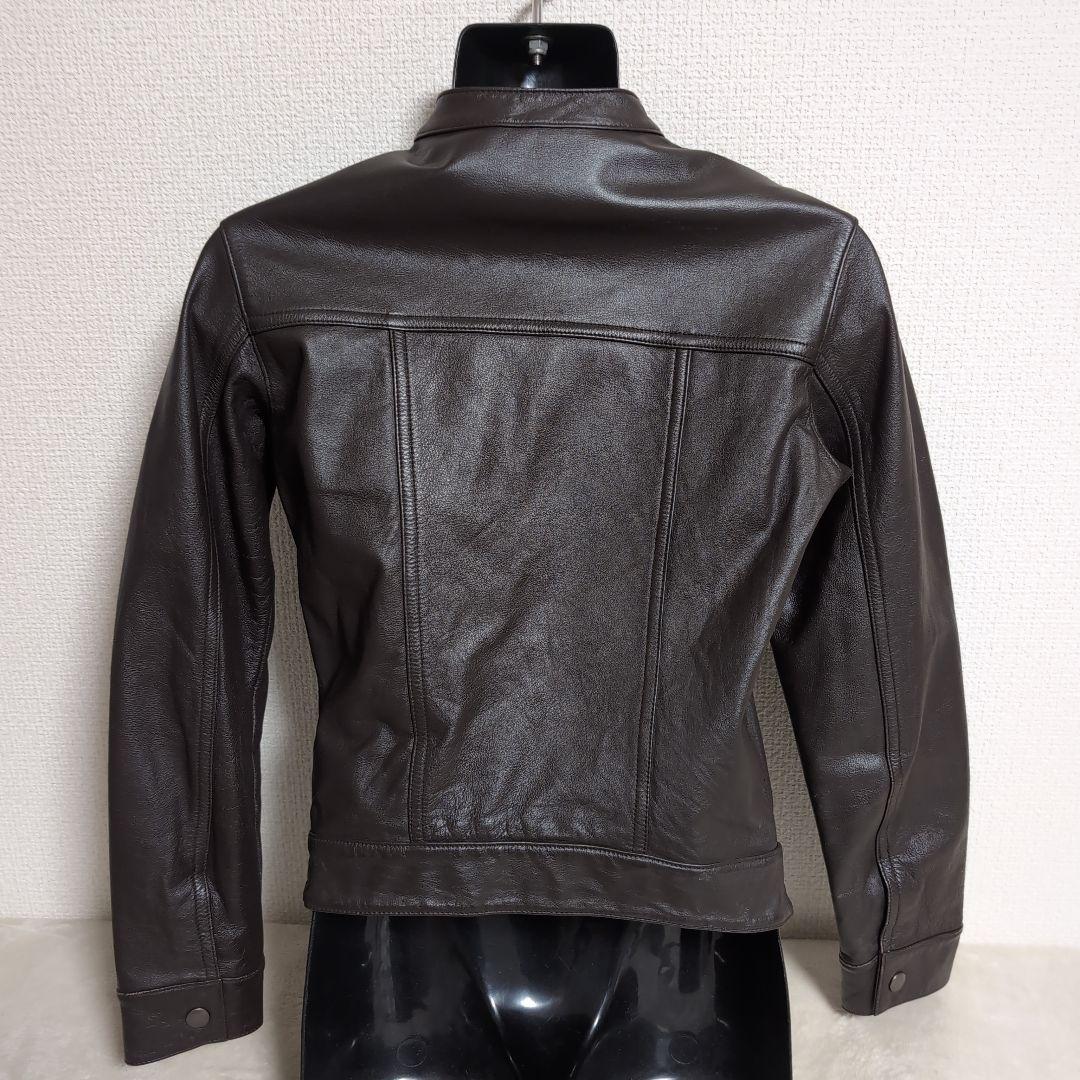 ef26 moussy ブラウン シングル ライダース ジャケット レディースM