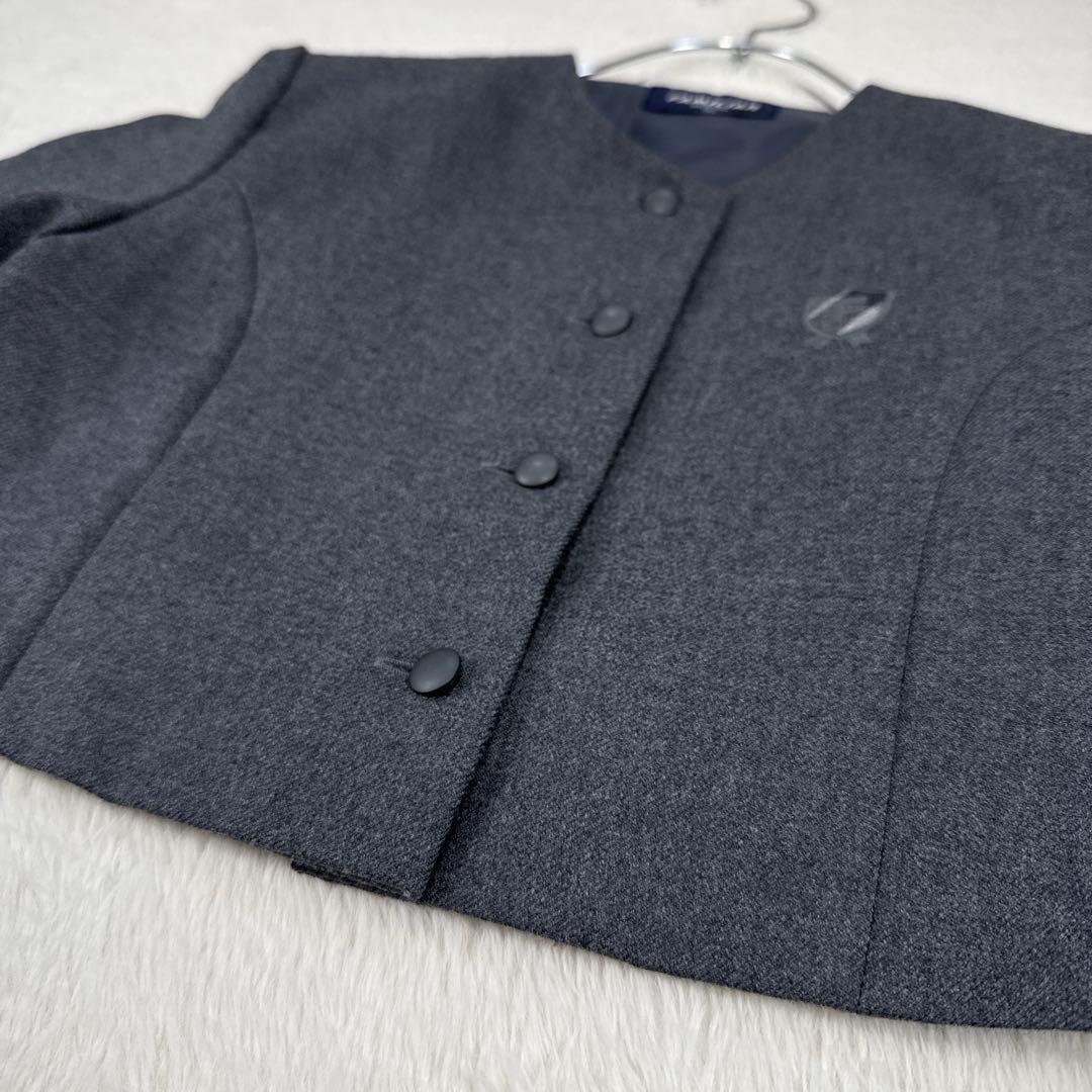 ファミリア　女の子　フォーマル　130 グレー　ワンピース　卒園式　入学式