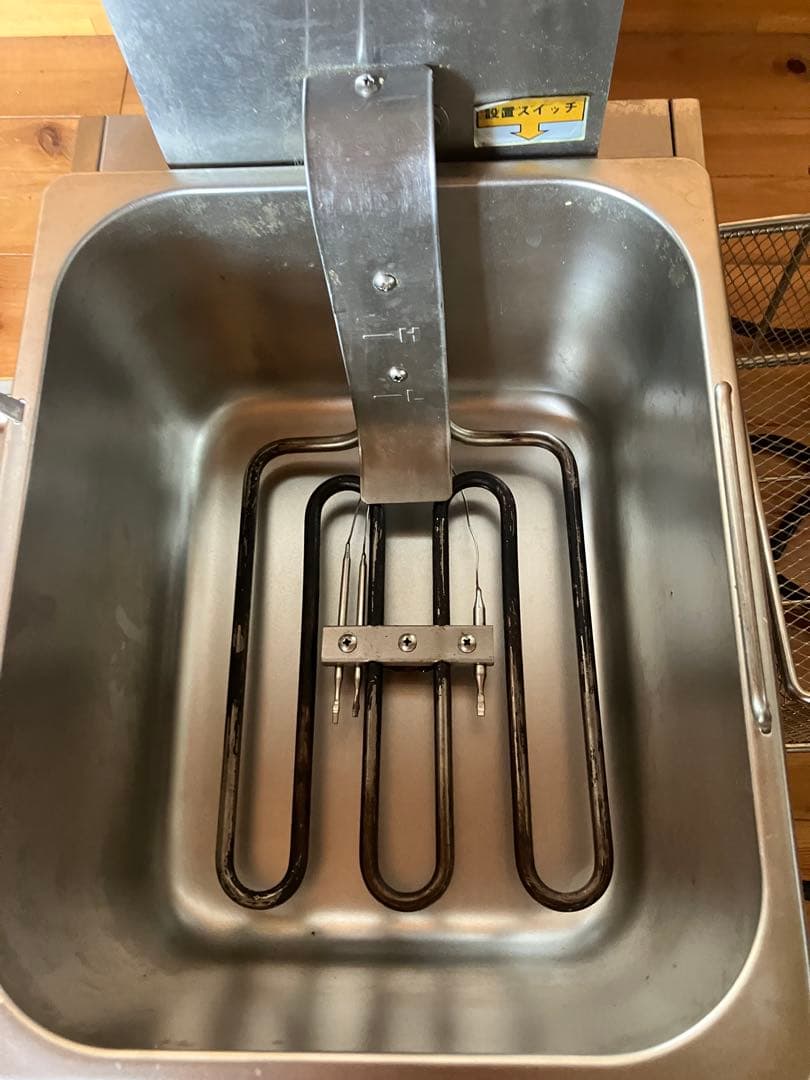 電気フライヤー ステンレス製 温度設定付き