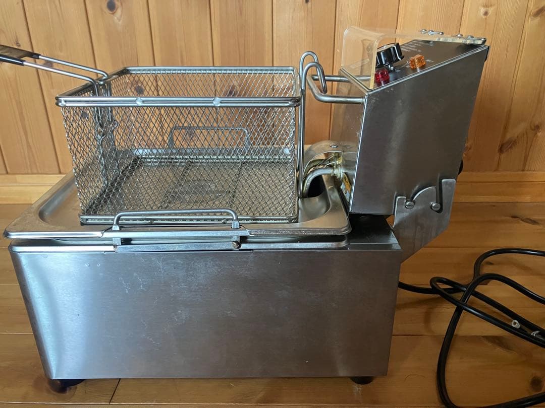 電気フライヤー ステンレス製 温度設定付き