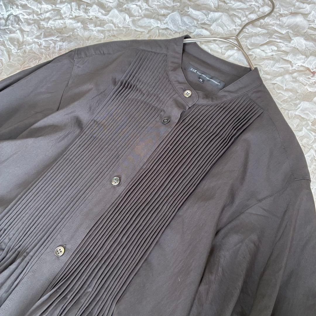 【美品】２３区 ヴィンテージ ライトタフタブザムワンピース 38 ダークブラウン