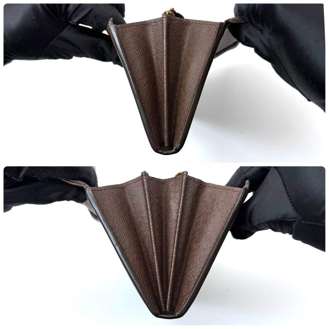 良品 ルイヴィトン ダミエ エベヌ ポルトフォイユ システィナ 財布 ブラウン