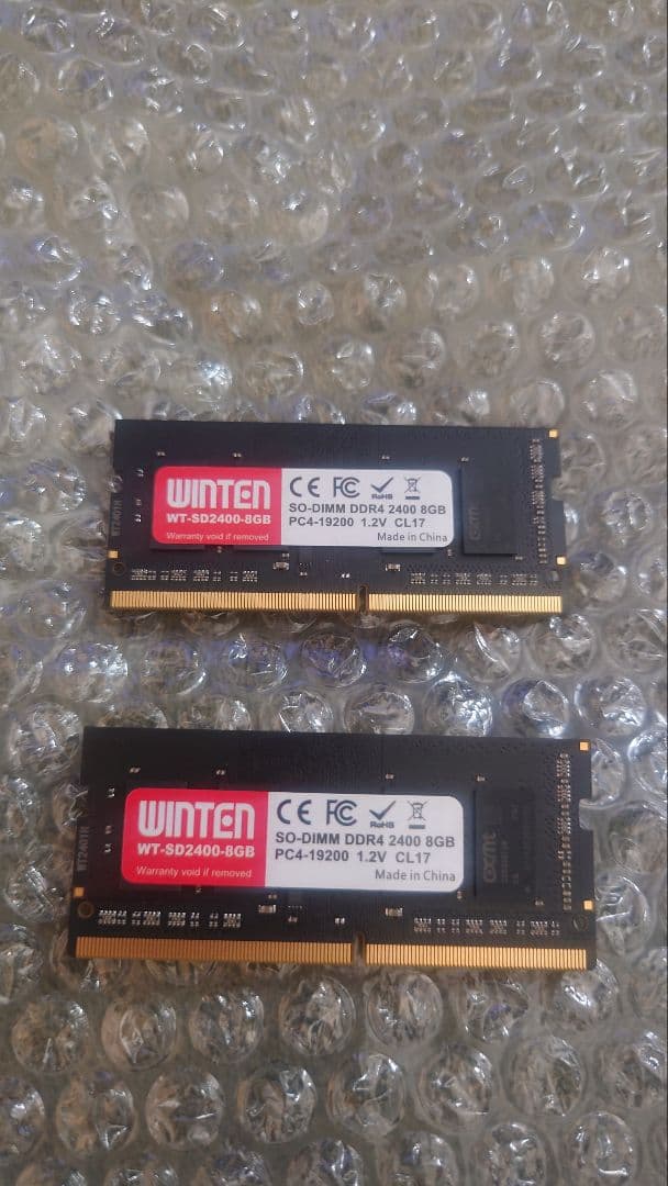 メモリー WINTEN SO-DIMM DDR4 16GB 2400MHz
