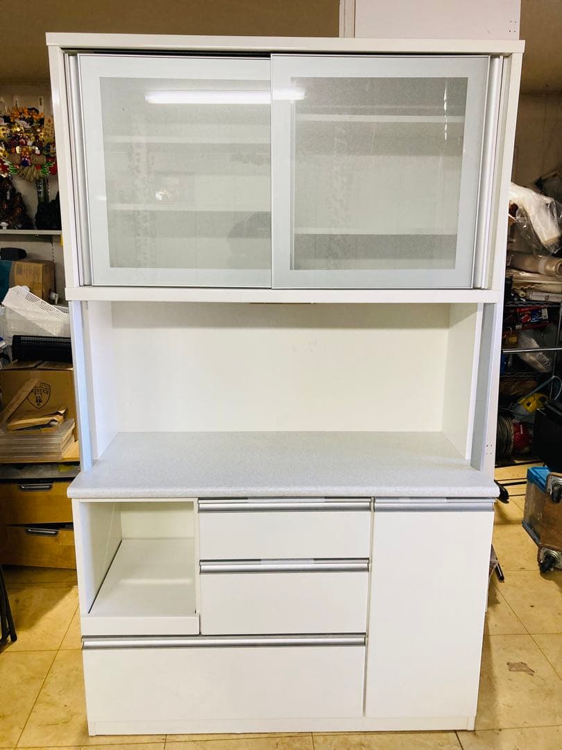 と*ん様 NITORI キッチンボード モデナ 収納 食器棚 幅120cm 家具