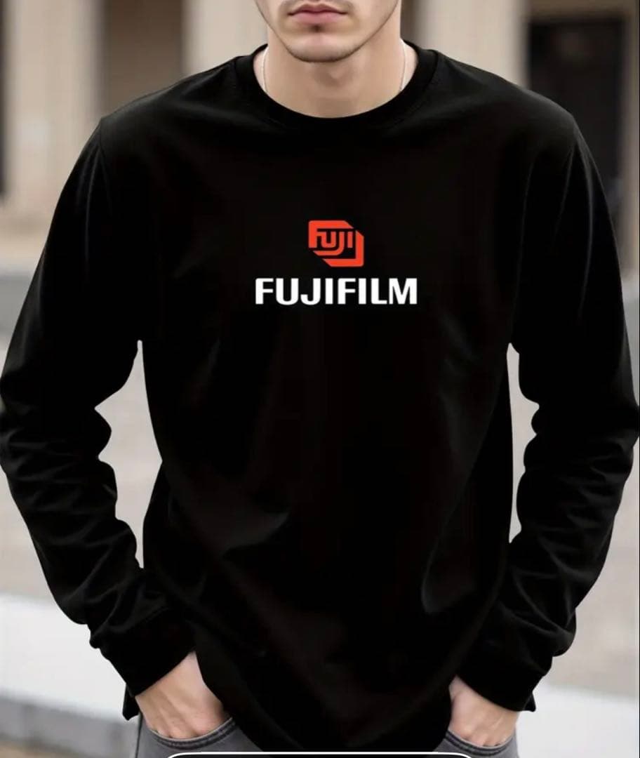 FUJIFILM 長袖Tシャツ 黒 Asian L