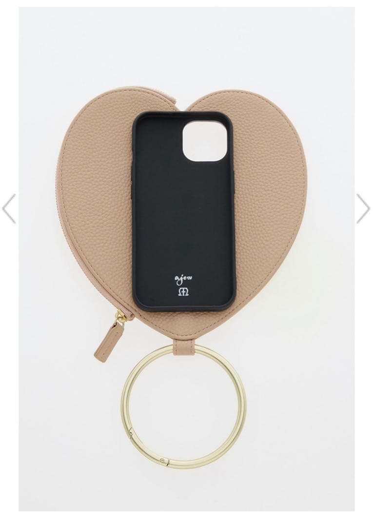 新品 ［ELLE］iPhone16スマホケース正規品エル （ajew）ハート型