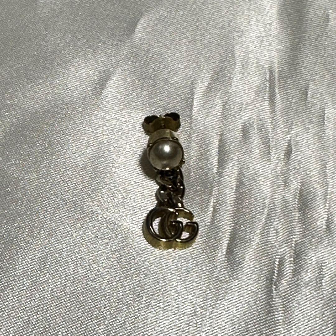 GUCCI パール GGマーク ロゴ 片耳 ピアス