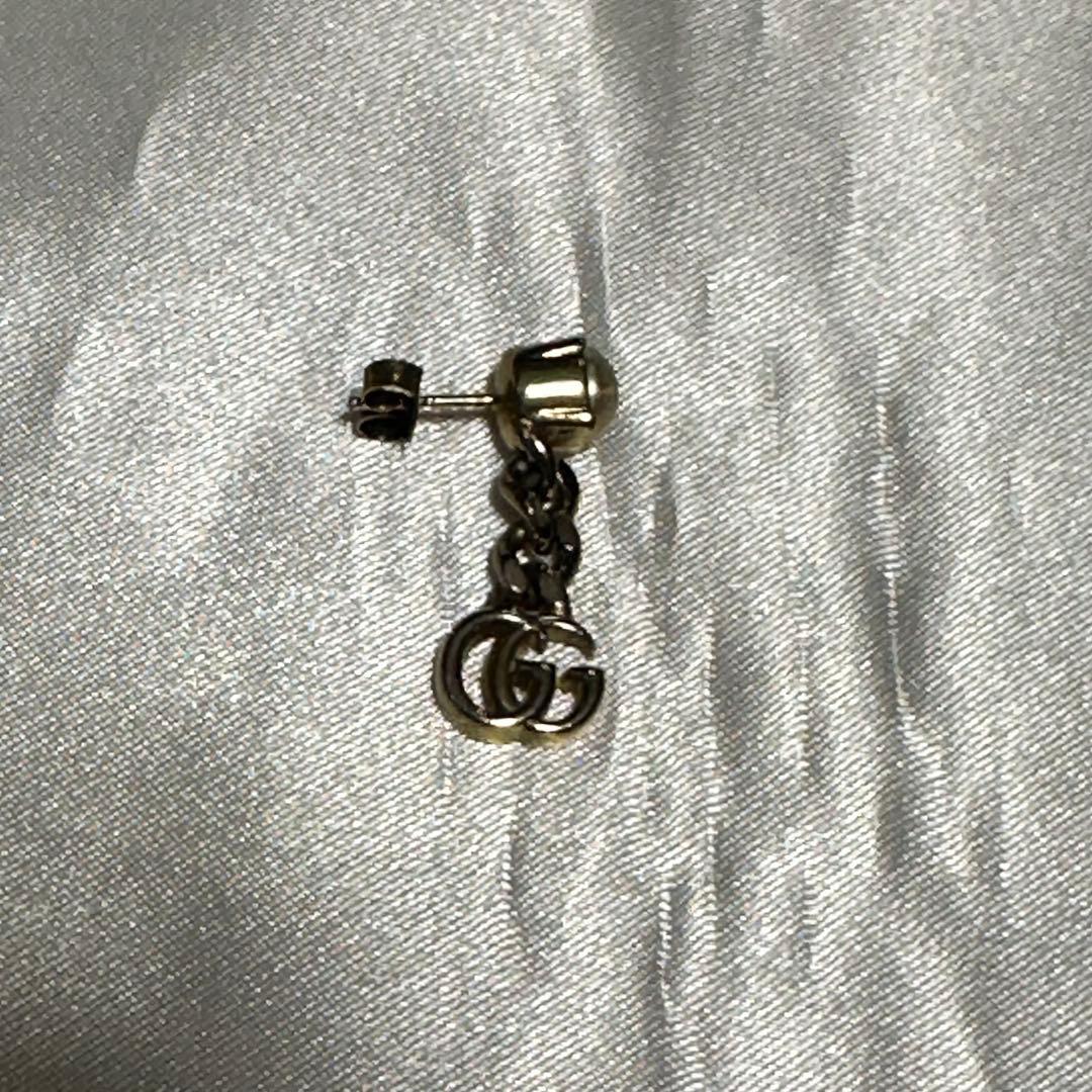 GUCCI パール GGマーク ロゴ 片耳 ピアス