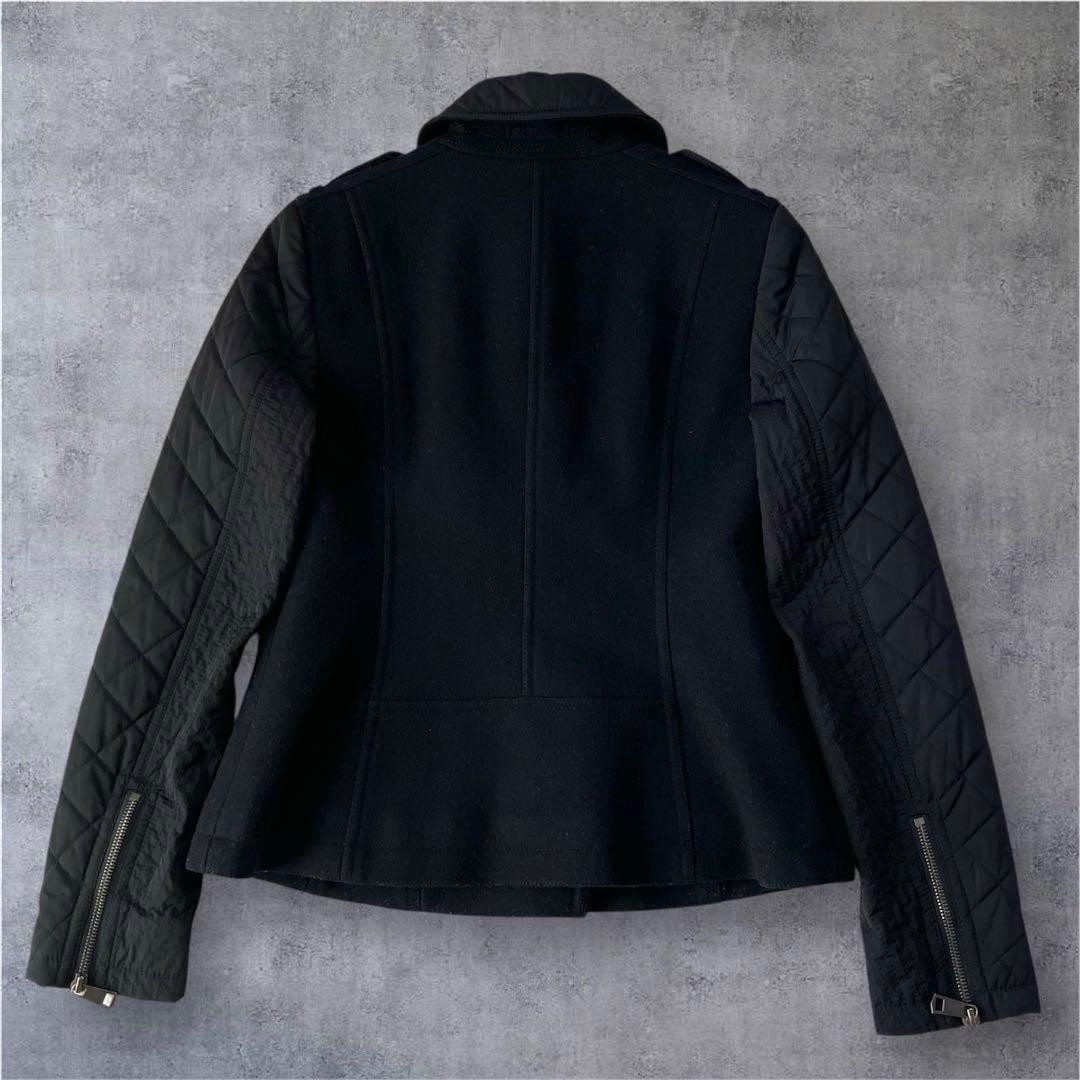 バーバリーロンドン ウール　ジャケット　ライダース 異素材 ノバチェック