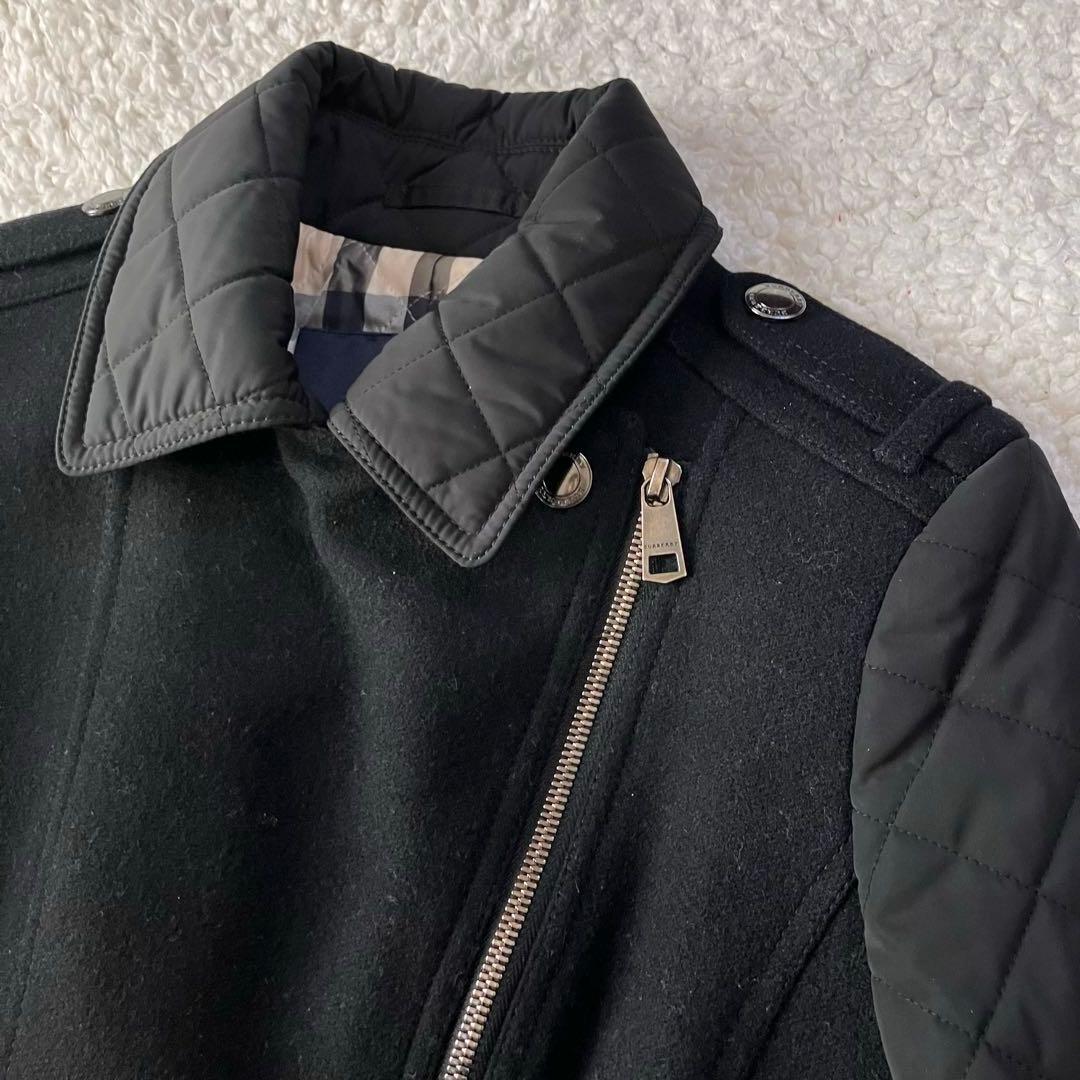 バーバリーロンドン ウール　ジャケット　ライダース 異素材 ノバチェック