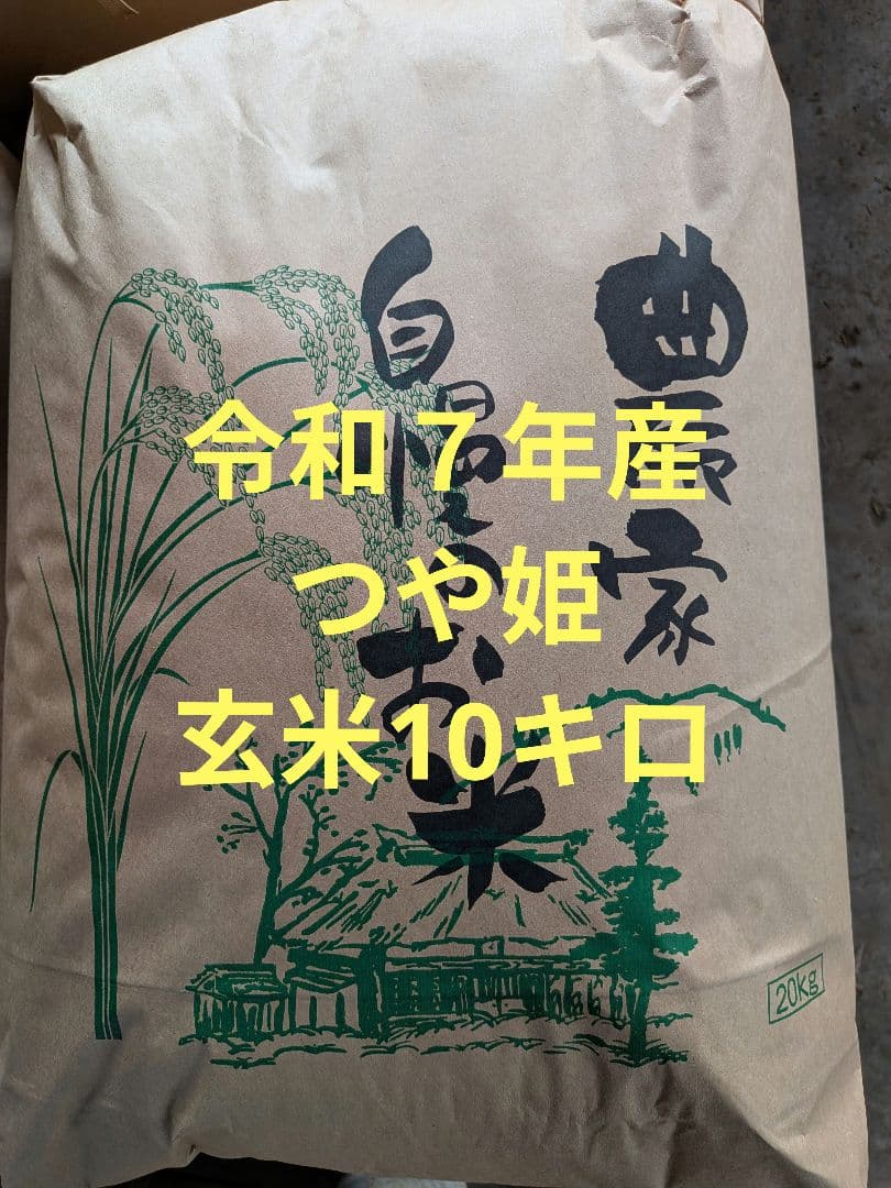 令和７年　宮城県産つや姫　玄米10キロ　１等米　環境保全米　新米　値下げ不可