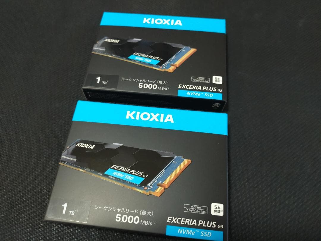 KIOXIA G3 1TB NVMe SSD 2個