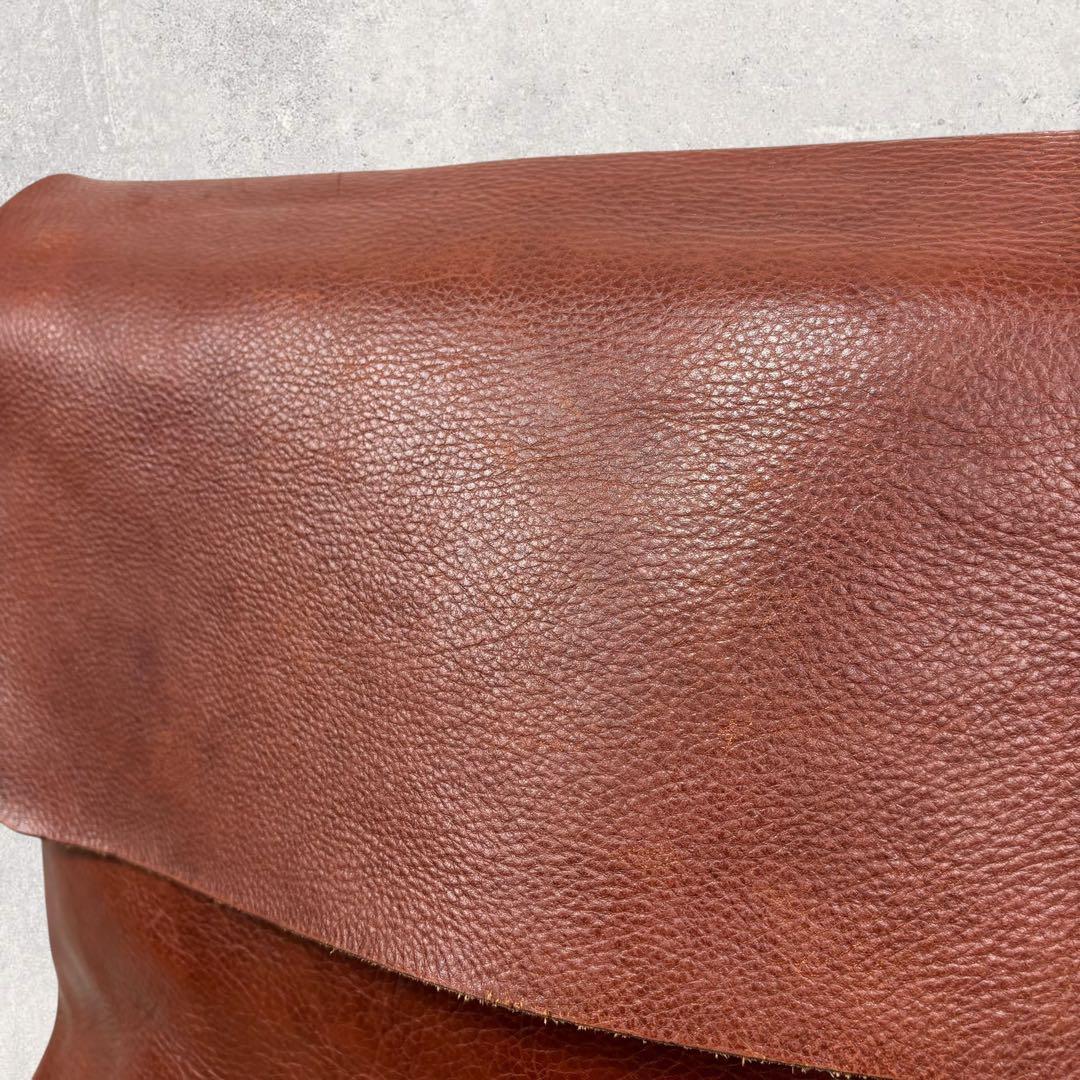 HERZ ヘルツ 半かぶせ ショルダーバッグ M ブラウン 本革 斜め掛け