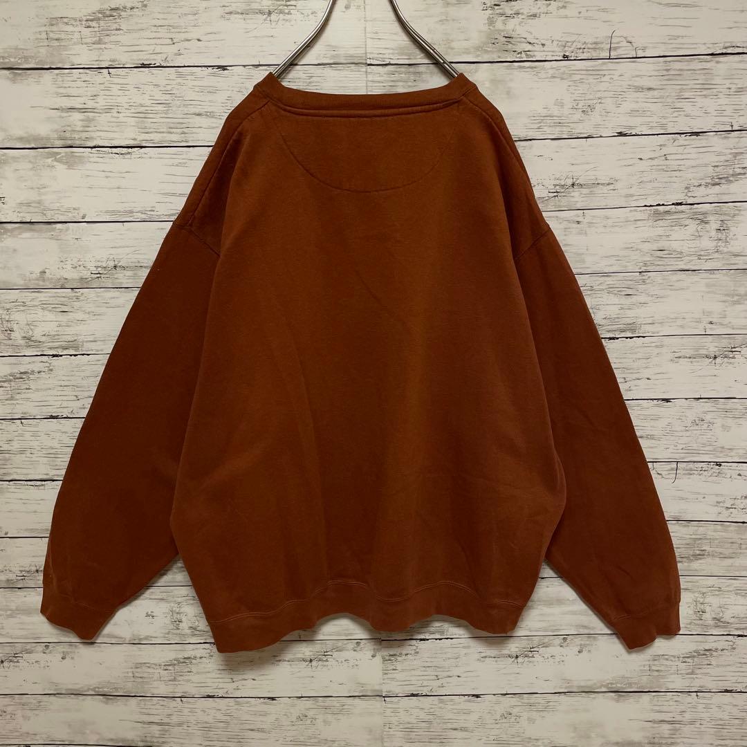 938【人気XLサイズ】ナイキ♤刺繍ビッグロゴ　90s銀タグ　スウェット入手困難