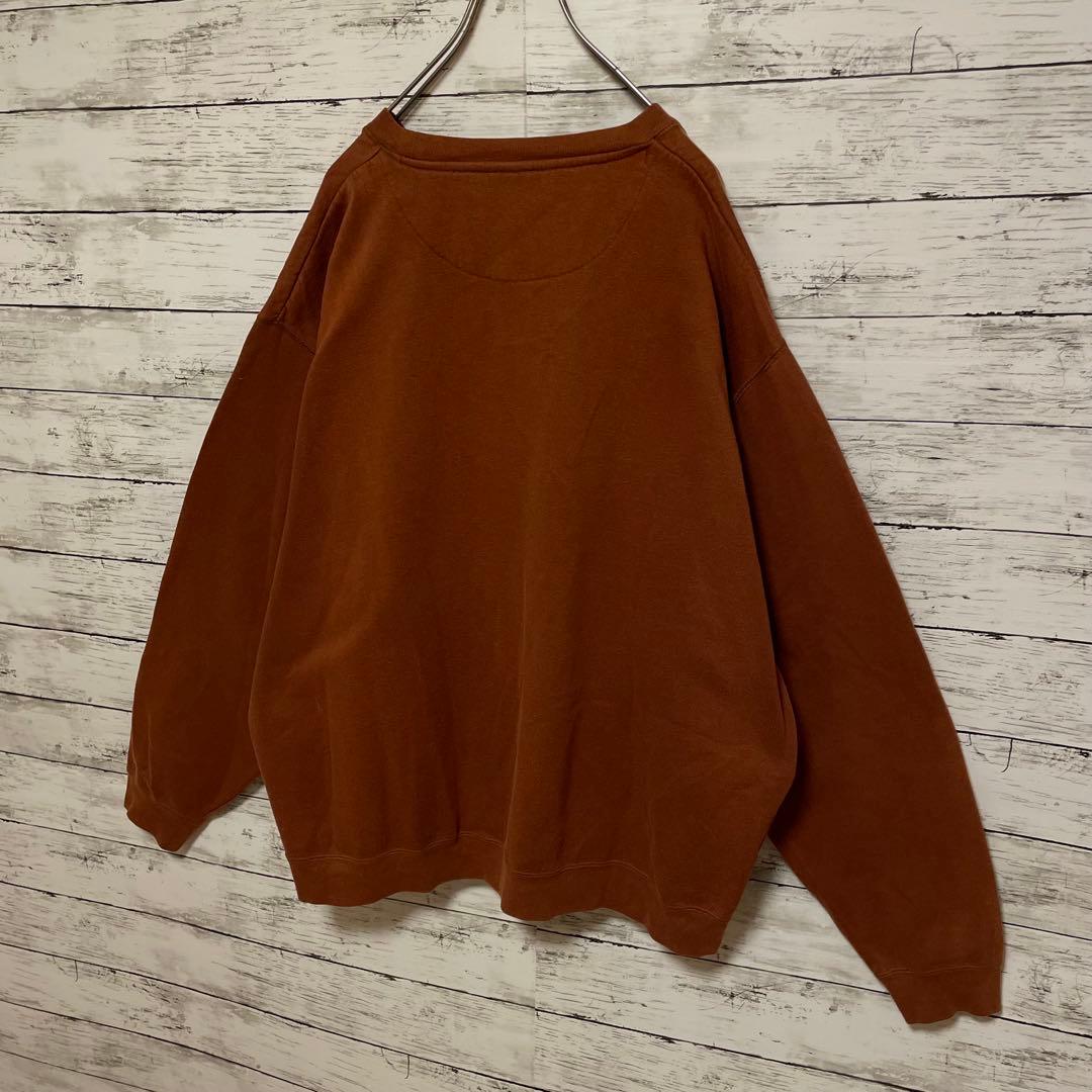 938【人気XLサイズ】ナイキ♤刺繍ビッグロゴ　90s銀タグ　スウェット入手困難