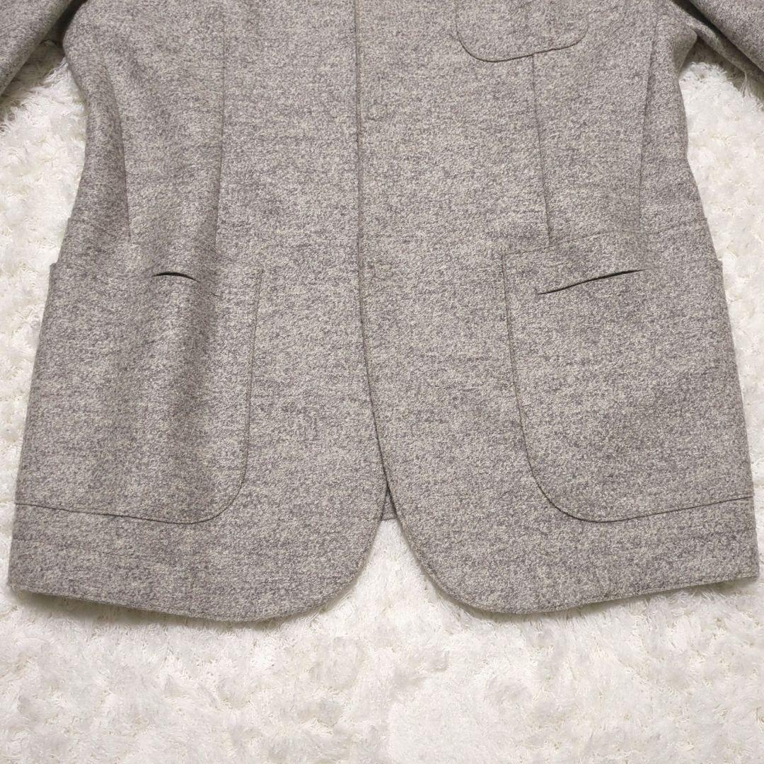 EMPORIO ARMANI♦イタリア製 パッチ装飾 ウールジャケット 灰 48