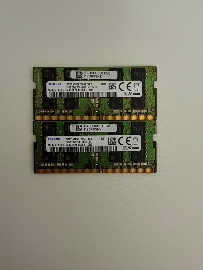 Samsung 32GB DDR4 メモリー 16GBx2枚