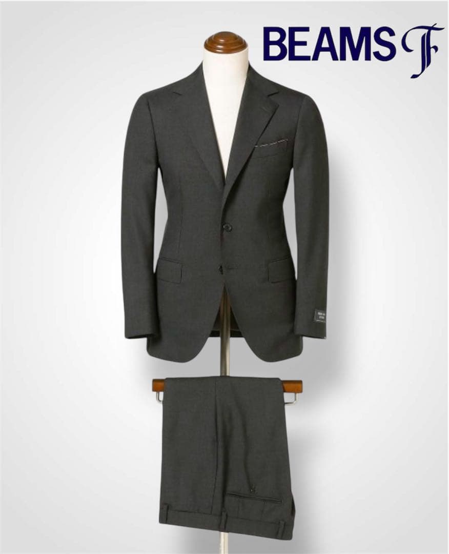 BEAMS F スーツ 48 チャコールグレー