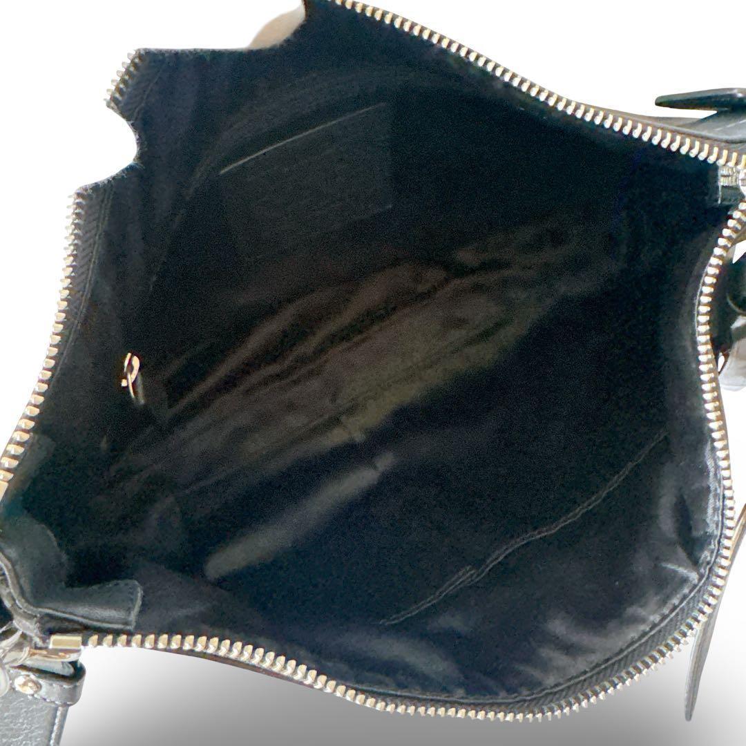 【美品】COACH コーチ ショルダーバッグ レザー 黒