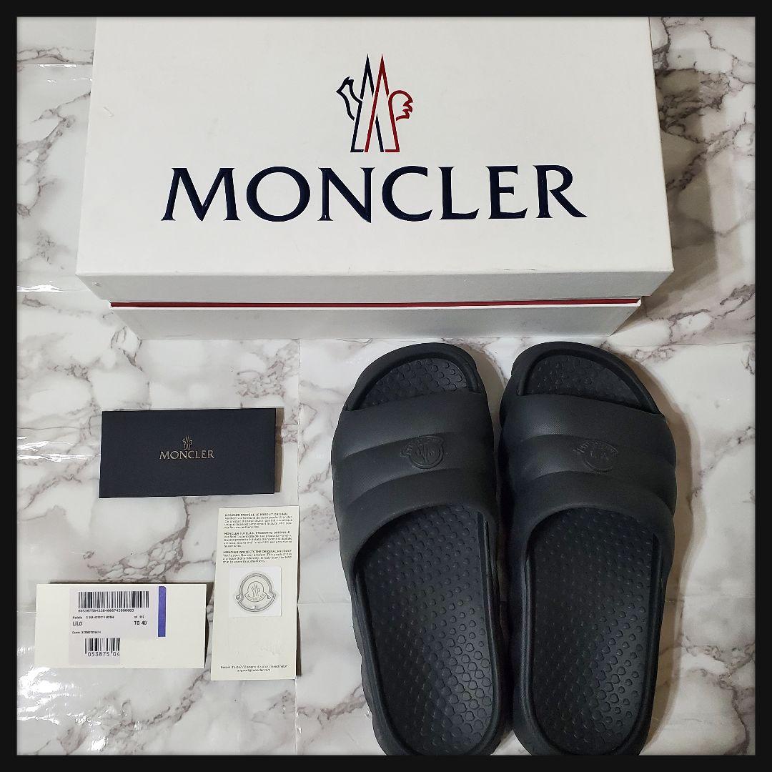 MONCLER モンクレール サンダル スライド リロ ブラック サイズ40