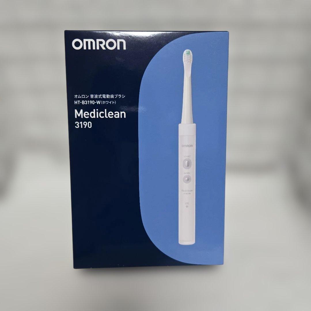 【新品 未開封】オムロン 音波式 電動歯ブラシ HT-B3190-W コンパクト