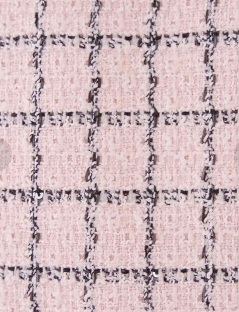 Darich フロントファスナーツイードミニワンピース