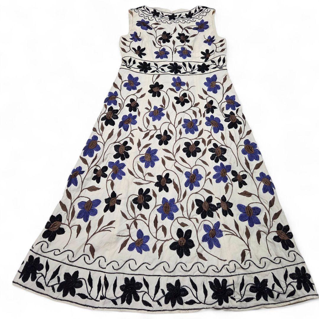 GRACE CONTINENTAL 刺繍 フラワーワンピース 38 インド製