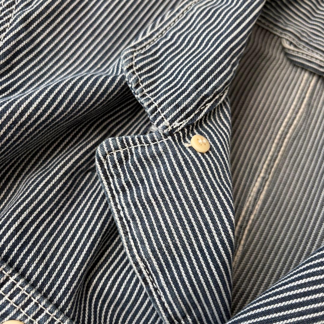 希少✨45rpm ヒッコリーストライプ ワークカバーオールジャケット 3