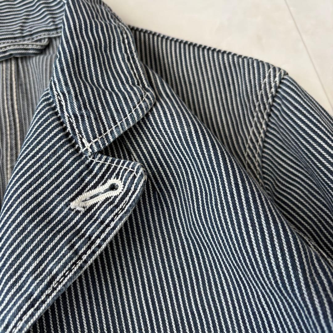 希少✨45rpm ヒッコリーストライプ ワークカバーオールジャケット 3