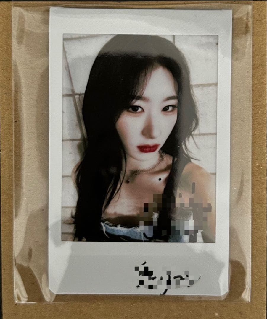 ITZY チェリョン 直筆 サイン インスタント 写真 BORN TO BE