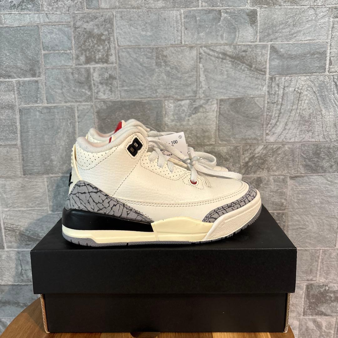 Air Jordan 3 キッズスニーカー ホワイトセメント