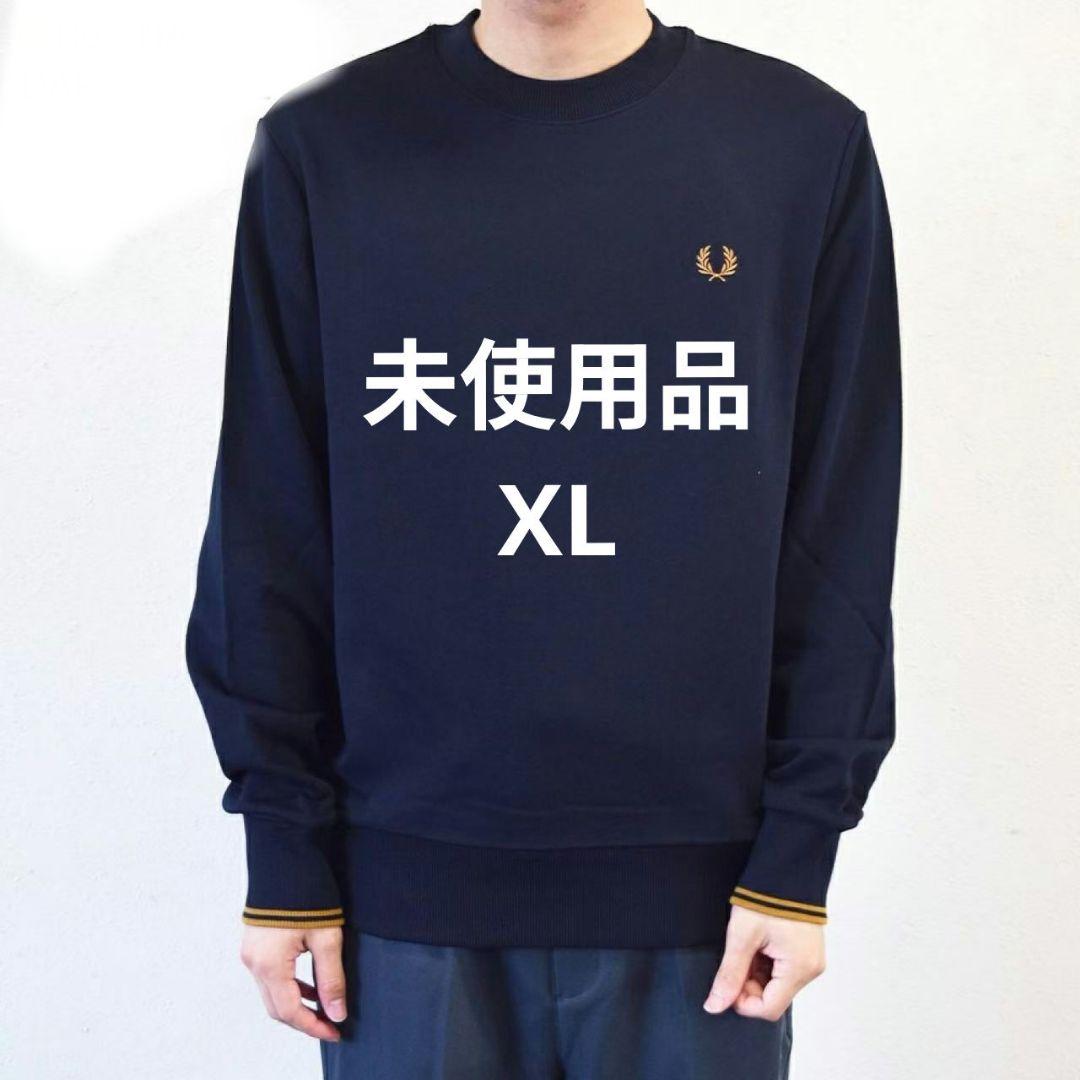未使用 FRED PERRY スウェット トレーナー ネイビー XLサイズ