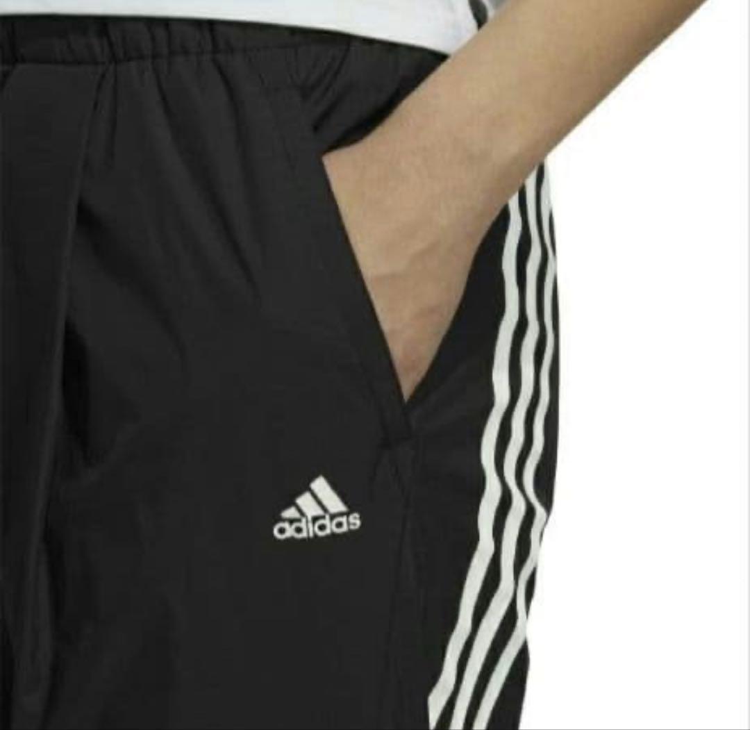 アディダス　裏起毛　ウインドブレーカー上下　ブラック　レディースM 新品未使用