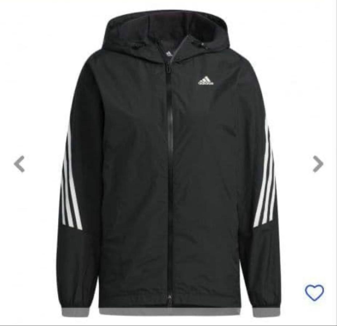 アディダス　裏起毛　ウインドブレーカー上下　ブラック　レディースM 新品未使用